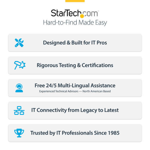 da4c6292be1c77fbbcfd8c8418e13fbab6a19d8f.jpg StarTech.com 50cm Blue CAT8 Ethernet Cable, Snagless RJ45, 25G/40G, 2000MHz, 100W PoE++, S/FTP, 26AWG Pure Bare Copper Wire, LSZH, Shielded Network Patch Cord w/Strain Reliefs, Individually Tested