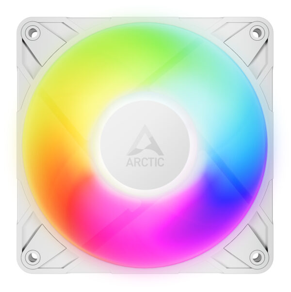 dd31ed697ae4861840e9ef47ca4b3ff664f2650d.jpg ARCTIC Freezer P12 Pro A-RGB (White) - 3 Pack 120 mm A-RGB PWM Fan with Cable Splitter