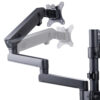 de13b8f25bf8c3a7a722c6bd890b2750cf525228.jpg StarTech.com Triple Monitor Desk Mount For Up To Three 27in Screens, VESA 75x75/100x100, Tool-Less Arm Adjustments, C-Clamp/Grommet Mount, Spring-Assisted Arms