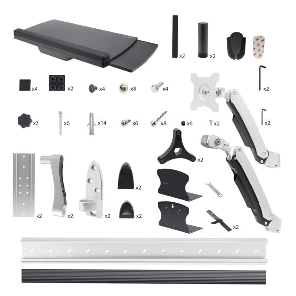 e054eeda203f1c0e330deab309752680.jpg StarTech.com Wall Mount Workstation, VESA Mount For 32" Monitors (22lb/10kg), Fully Articulating Single Monitor Mount & Keyboard Tray w/Desktop Computer/PC Bracket, Standing Desk