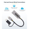 e7bc02b13fd92b713f0bcdeb7d0d26a8fd4636f0.jpg StarTech.com 2.5GbE USB-C to Ethernet Adapter with USB-A Converter, NBASE-T NIC, USB 3.0 Type-C 2.5/1G Multi Speed Network, Thunderbolt Compatible, Windows & Mac