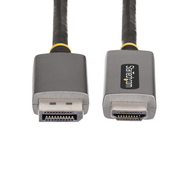eb3d1d1d6e7b65fc1e25815d74a86fc5.jpg StarTech.com 6ft (2m) DisplayPort to HDMI Adapter Cable, 8K 60Hz, 4K 144Hz, HDR10, DP 1.4 to HDMI 2.1 Active Video Converter, DisplayPort Desktop to HDMI Monitor, M/M - DisplayPort to HDMI Cord