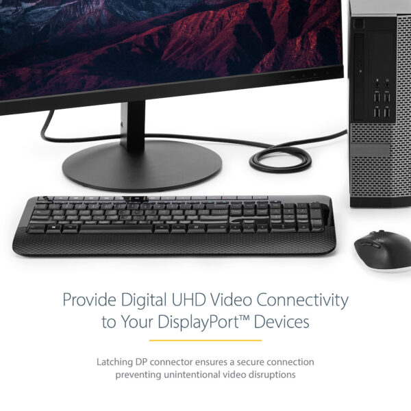 eb8a0eae885d88c0d62bab19f5942ee691aacb9d.jpg StarTech.com 2m (6ft) DisplayPort 1.2 Cable - 4K x 2K Ultra HD VESA Certified DisplayPort Cable - DP to DP Cable for Monitor - DP Video/Display Cord - Latching DP Connectors