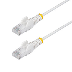f5f4ad0be3b61bbafab39e11468c9c58687543ef.jpg StarTech.com 1.5m White Slim CAT6 Ethernet Cable, Snagless, 100W PoE, UTP, LSZH, 28AWG Pure Bare Copper Wire, Slim RJ45 Network Patch Cord w/Strain Reliefs, Individually Tested