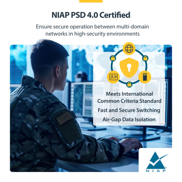 StarTech.com Secure 2-Port Dual-Monitor KVM Switch, DisplayPort, 4K 30Hz, NIAP 4.0 Desktop KVM, Metal Housing, CAC Port, Made in the USA