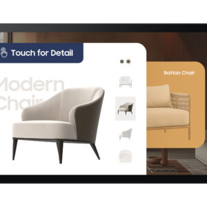 Samsung QM32C-T Digital signage flat panel 81.3 cm (32") LCD Wi-Fi 400 cd/m² Full HD Black Touchscreen Tizen 7.0 16/7